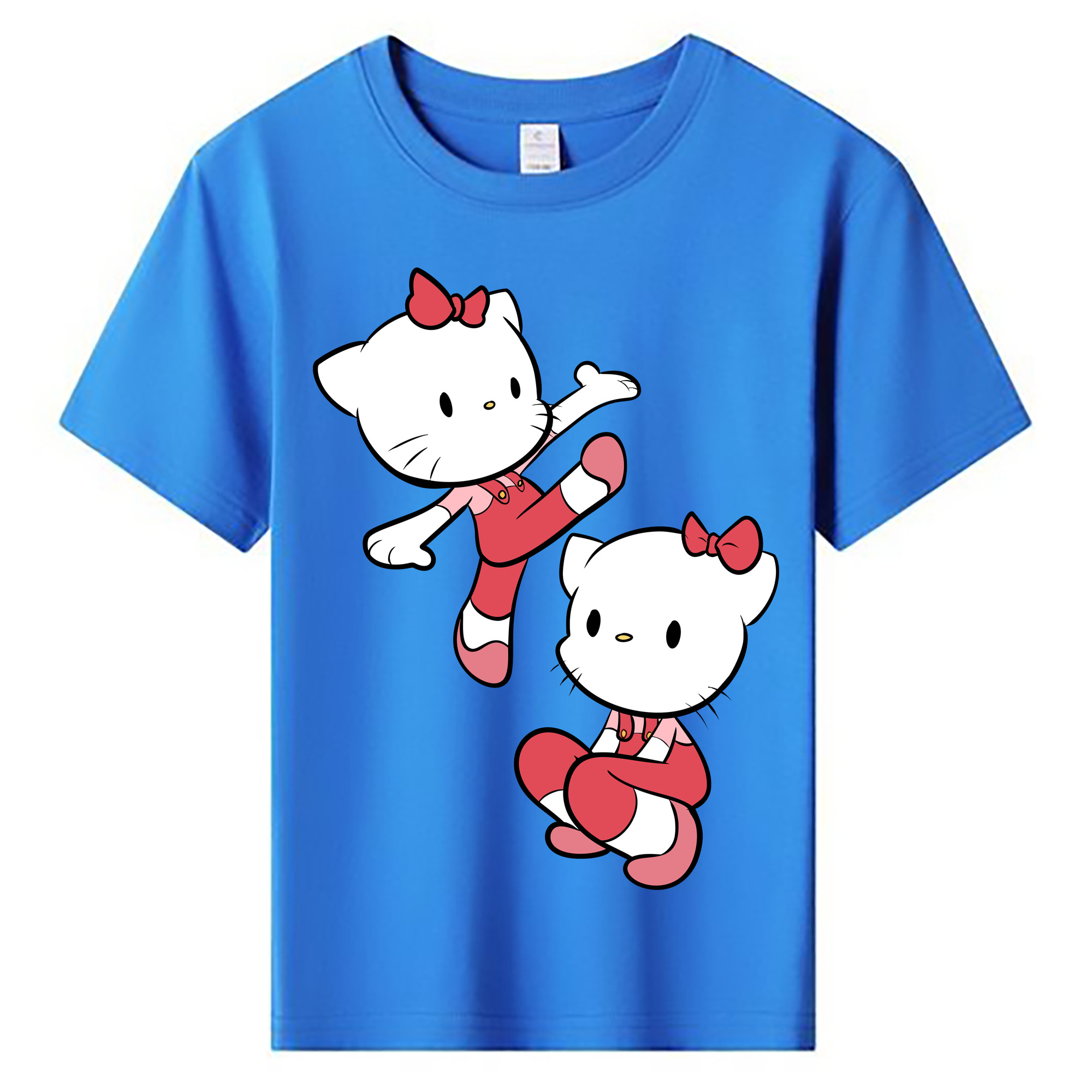（画像用） Hello Kitty ハローキティ 綿100％キッズTシャツ（フロントプリント）